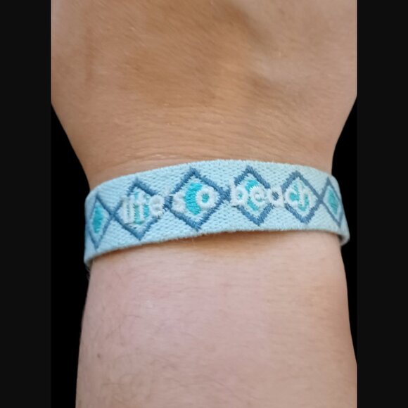 Gorjana Life's A Beach Cheeky Adjustable Woven Endless Summer Blue Bracelet New - Picture 7 of 8